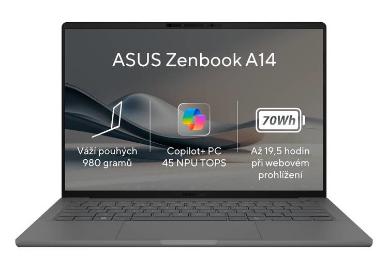 Asus ASUS Zenbook A14 (UX3407QA-OLED306W), šedý