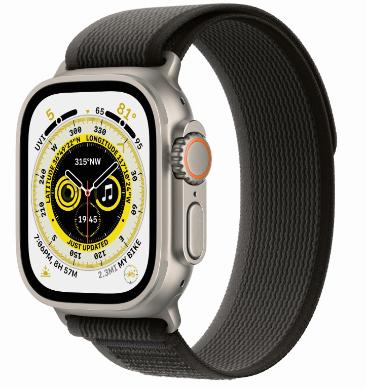 Apple Watch Ultra 49mm Titán - šedočierny remienok M/L